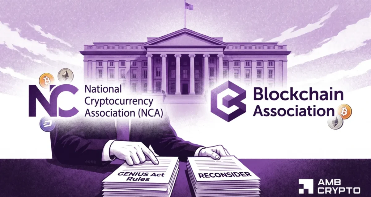 NCA and Blockchain Association urge US Treasury to reconsider GENIUS Act rules – Details